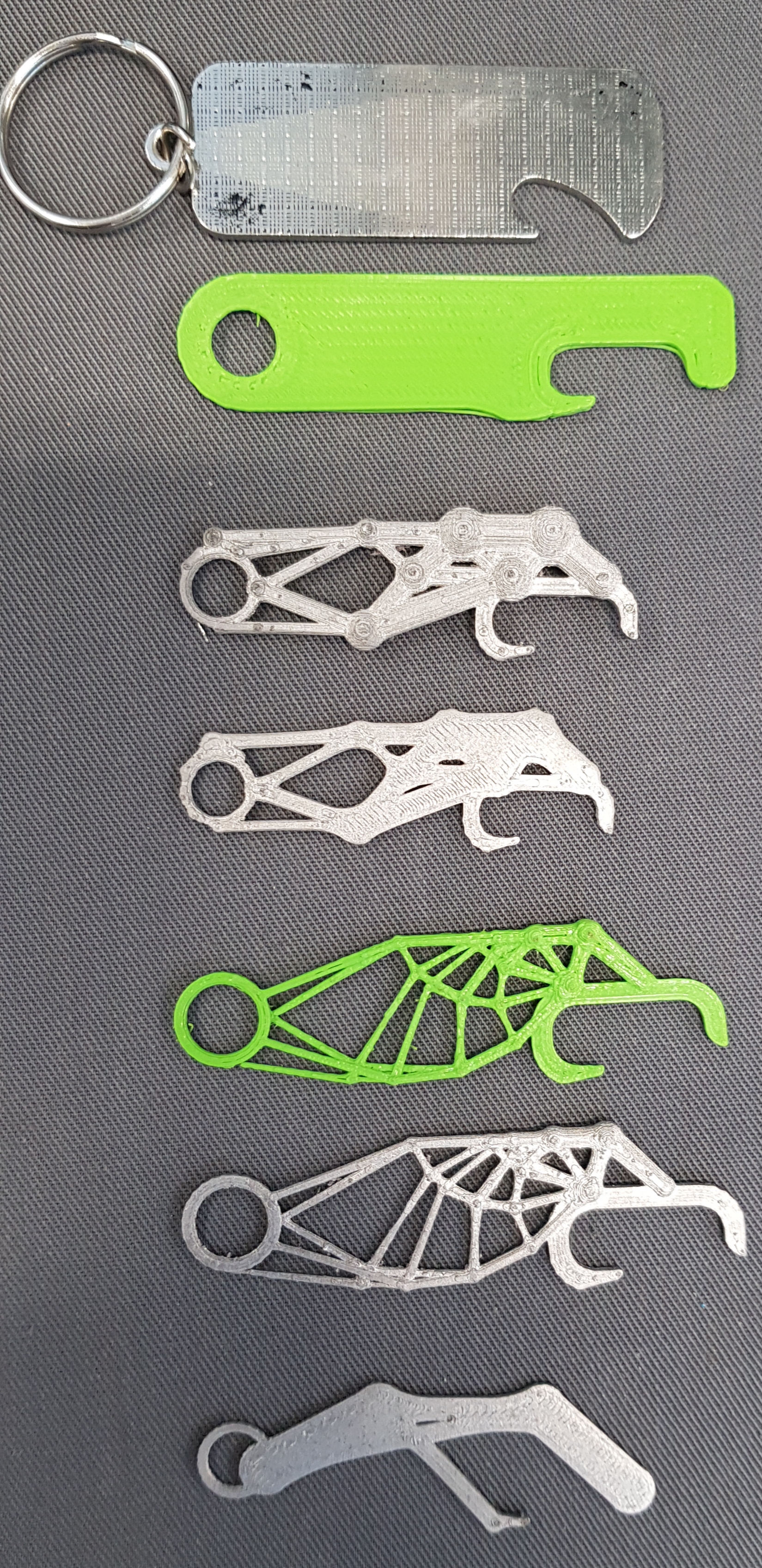 Examples of bottle openers produced during a sixth form work experience project on iterative design at the RTC - Examples of bottle openers produced during a sixth form work experience project on iterative design at the RTC