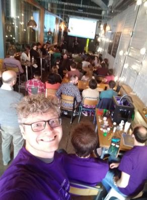 Dr Bob Turner at a Pint of Science event in 2019 - Dr Bob Turner at a Pint of Science event in 2019