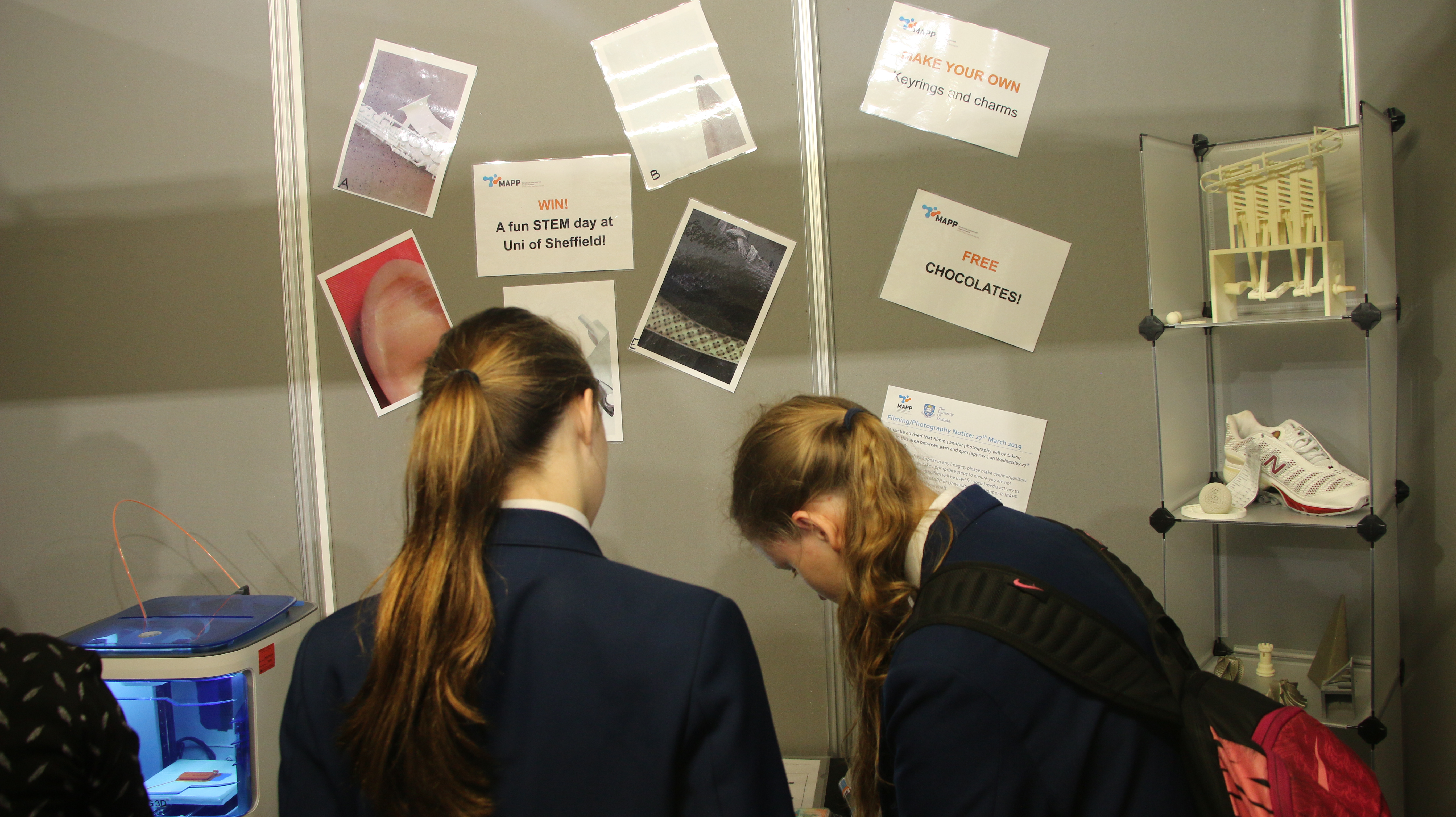 Pupils at the MAPP stand at the Get Up to Speed with STEM event