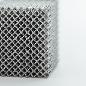 Regular lattice structure typically found in AM components. - Regular lattice structure produced using additive manufacturing] Regular lattice structure typically found in AM components.